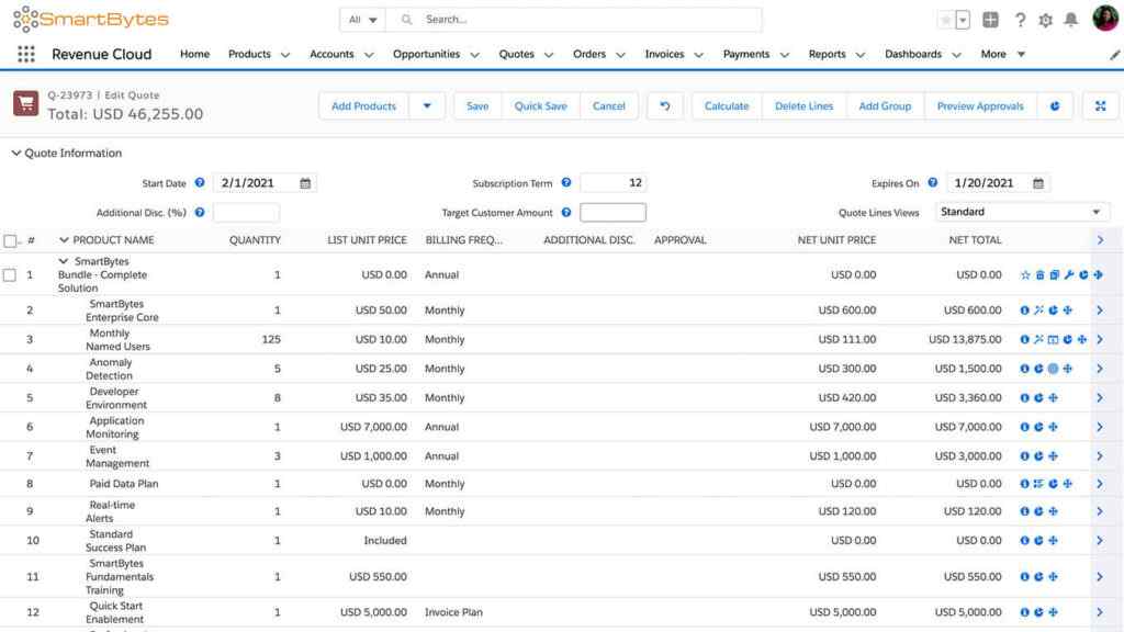 Salesforce Revenue Cloud - Pricing Packages Salesforce Revenue Cloud - Pricing Packages