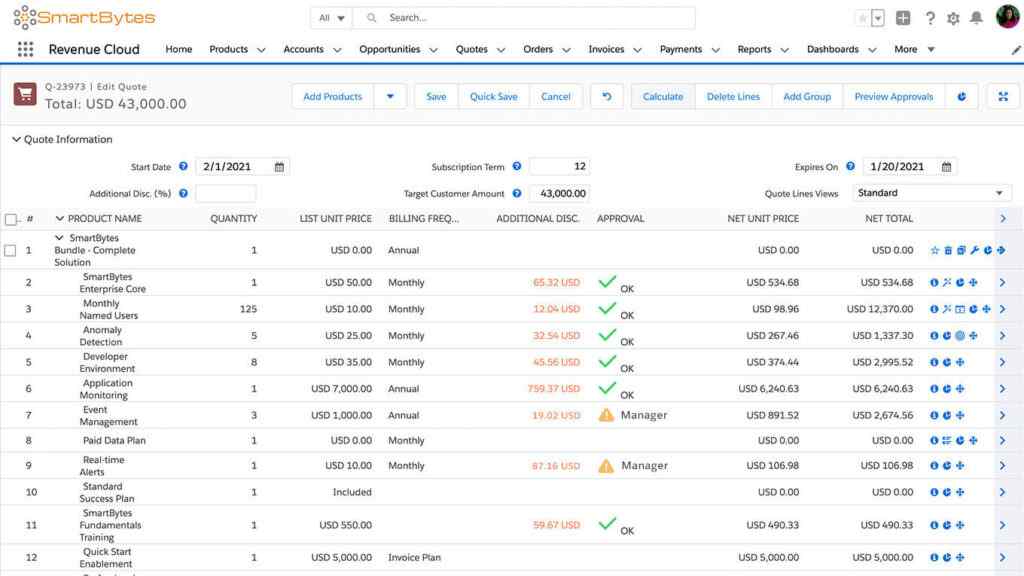 Salesforce Revenue Cloud - Quote Salesforce Revenue Cloud - Quote