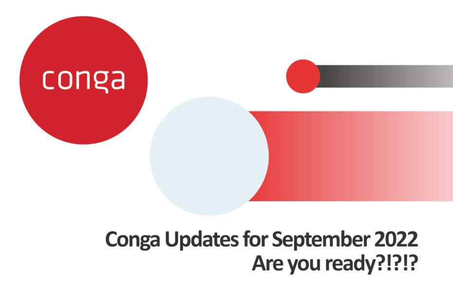Conga Software Update for September 2022